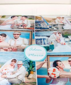 personalised bed sheet with photos