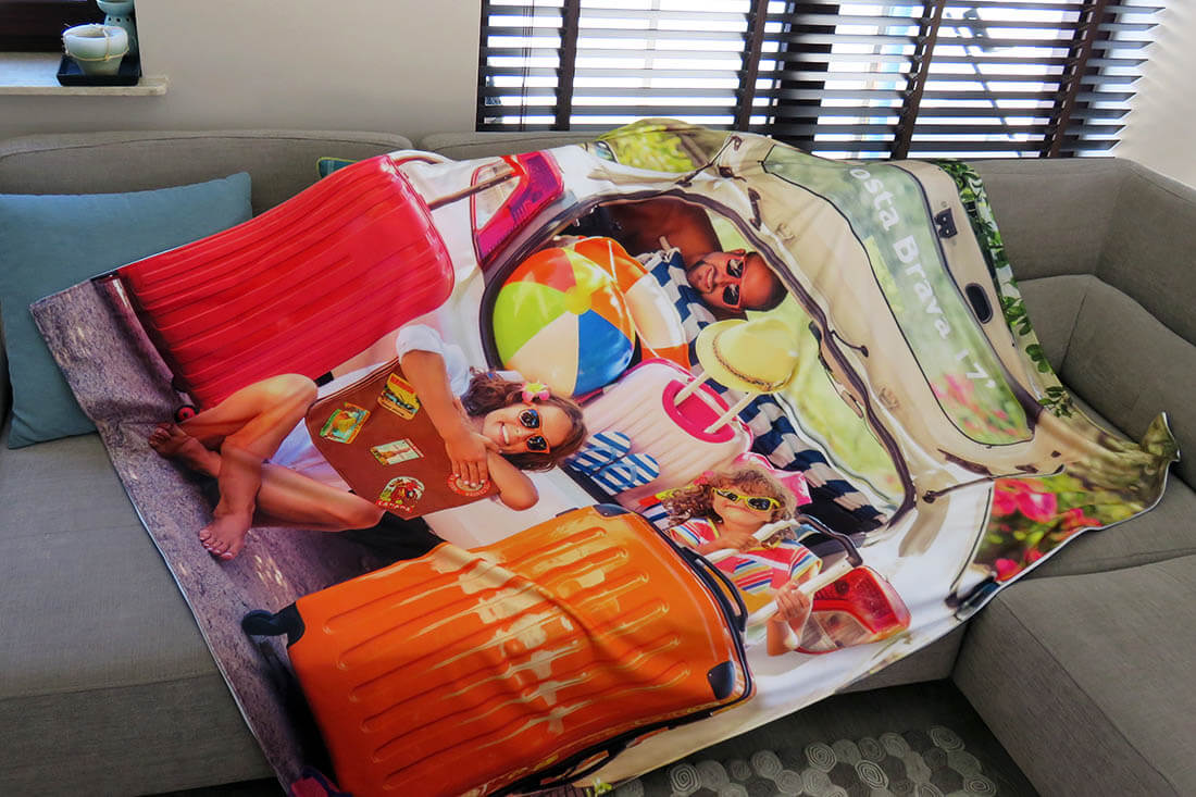 personalised photo blanket