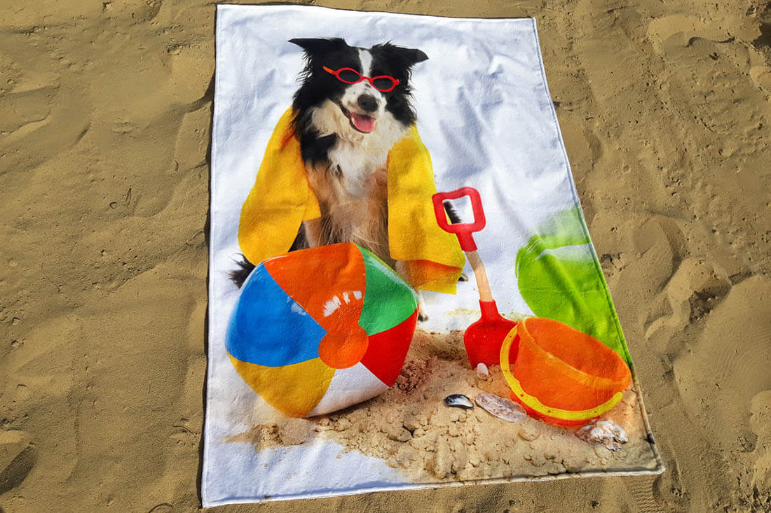 photo beach towel